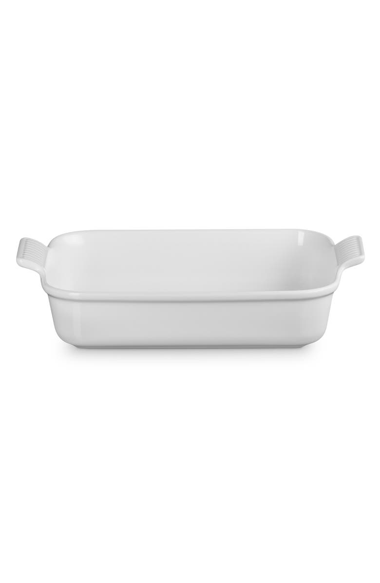 Le Creuset Heritage 2.5-Quart Rectangular Stoneware Dish, Main, color, White