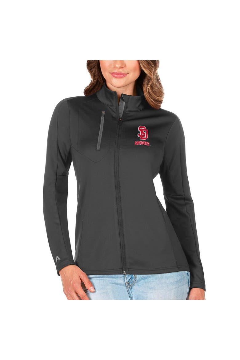 Women's Antigua Graphite/Silver South Dakota Coyotes Generation Full-Zip Jacket, Main, color, Graphite