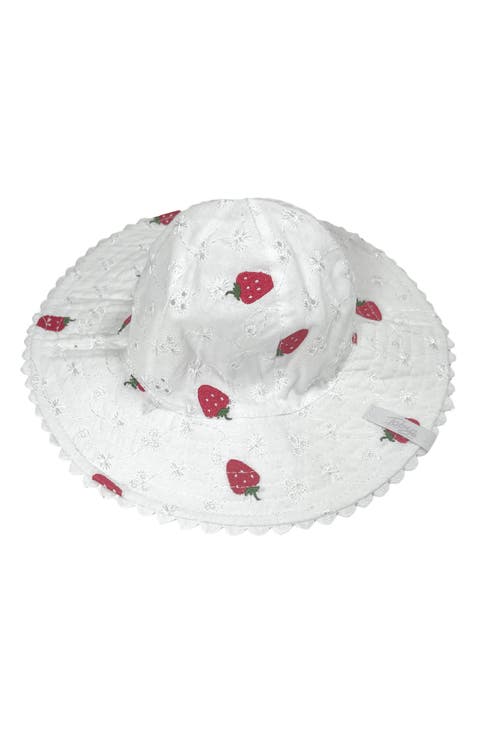 Strawberry Embroidery Bucket Hat (Baby)