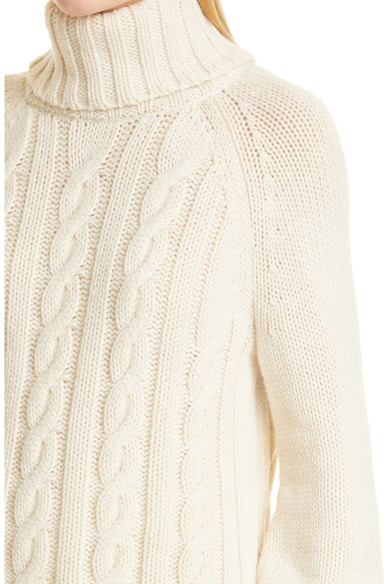 Chunky Turtleneck Sweater, Alternate, color, VANILLA