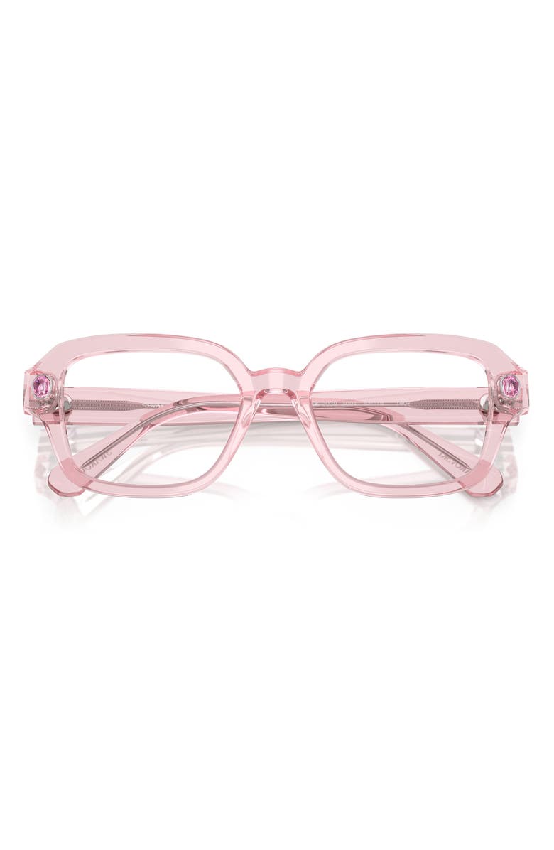 Swarovski 54mm Pillow Optical Glasses, Alternate, color, Transparent Pink