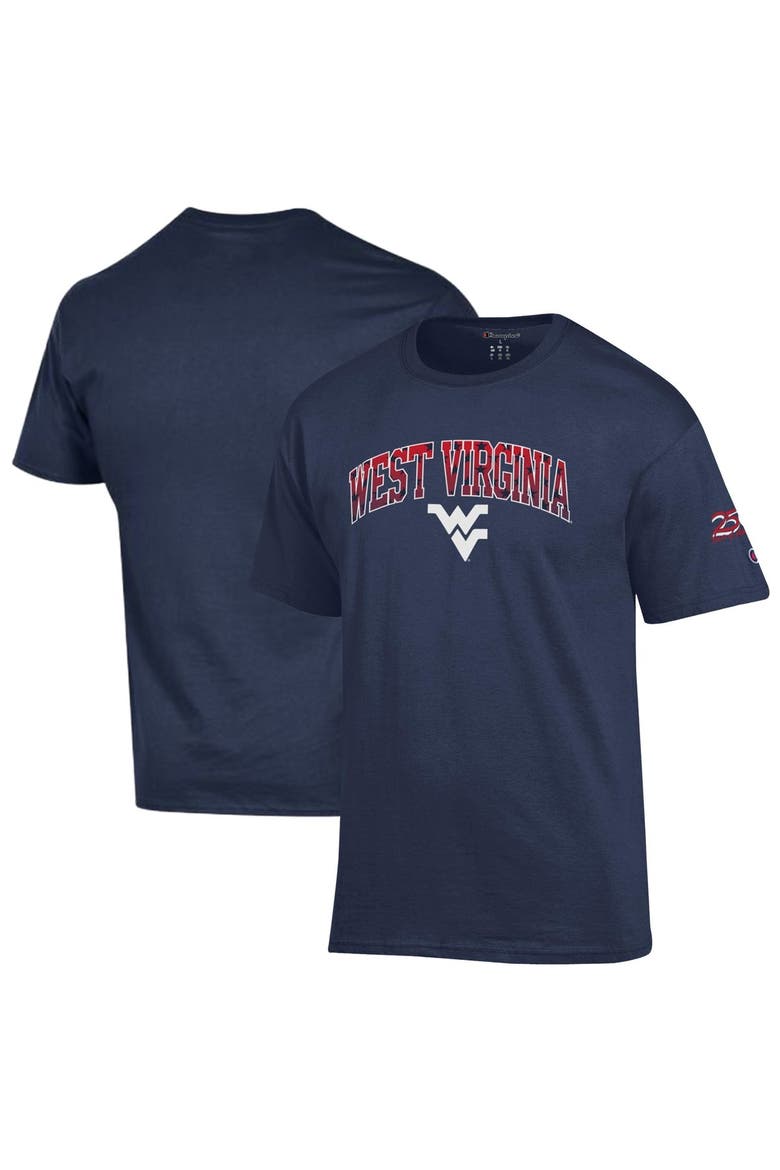 Men's Champion Navy West Virginia Mountaineers Americana 250th Arch T-Shirt, Main, color, Navy