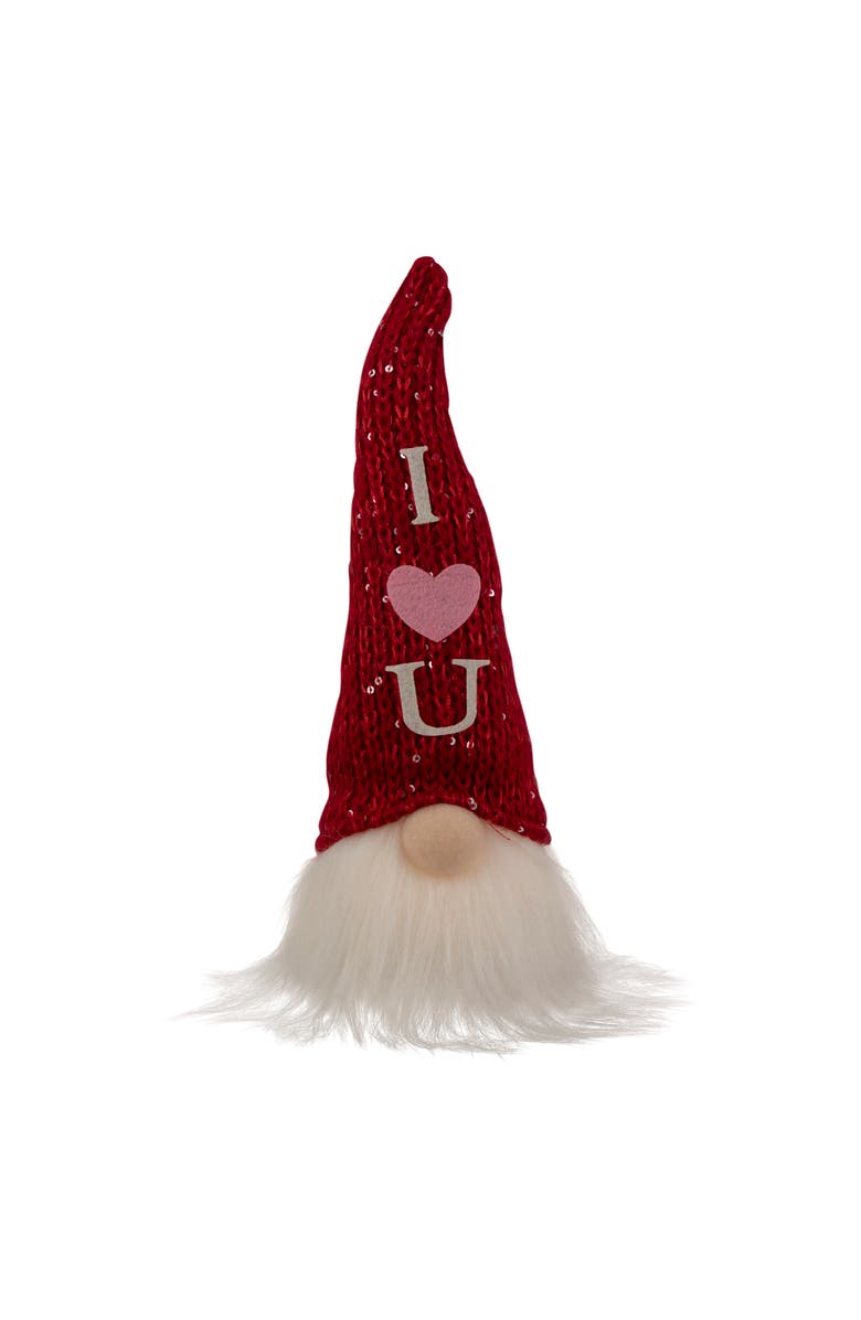 Northlight LED Lighted "I Heart U" Valentine's Day Gnome - 11.5", Main, color, Red