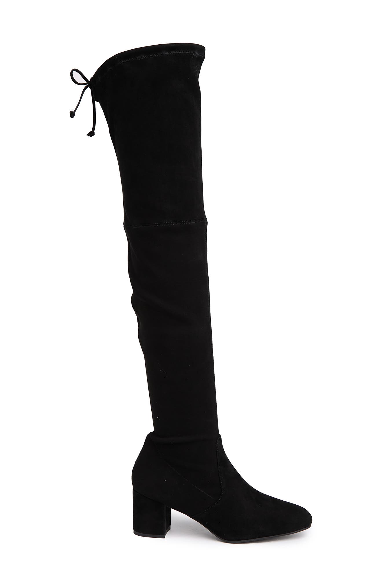 Stuart Weitzman Genna Suede Over-the-Knee Boot, Alternate, color, Black