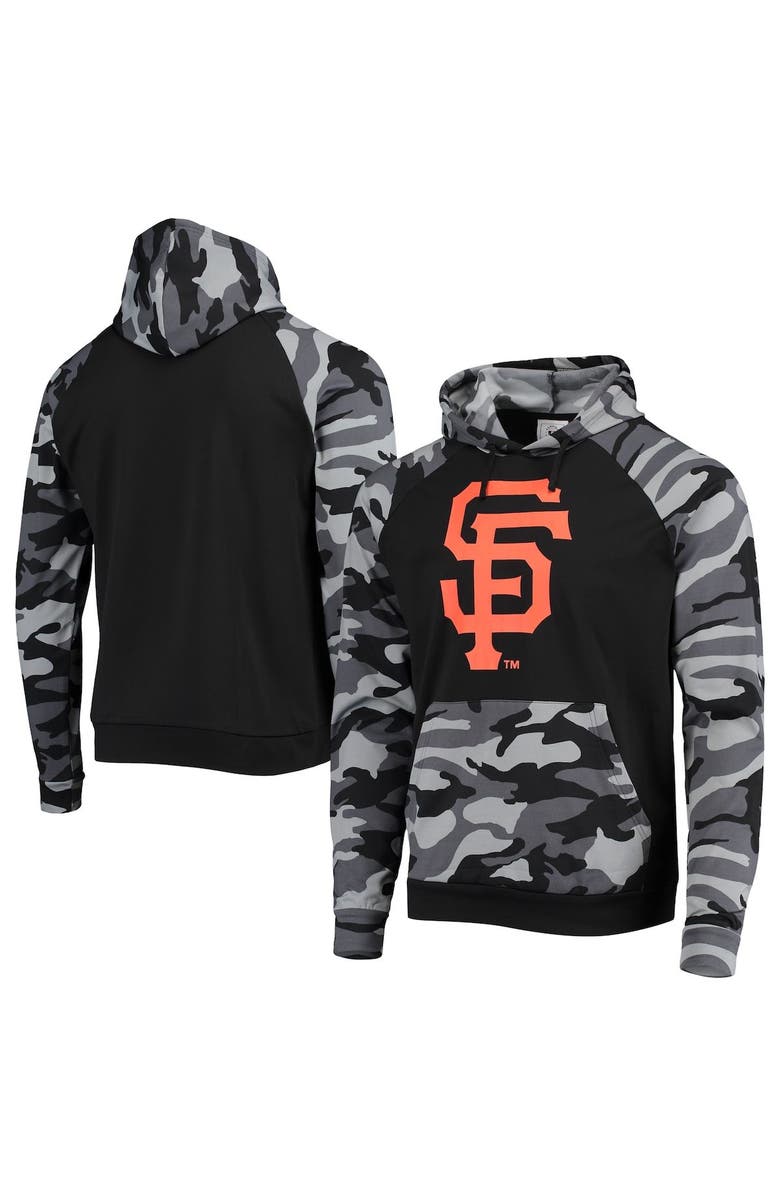 FOCO Men's FOCO Black San Francisco Giants Camo Raglan Pullover Hoodie, Main, color,