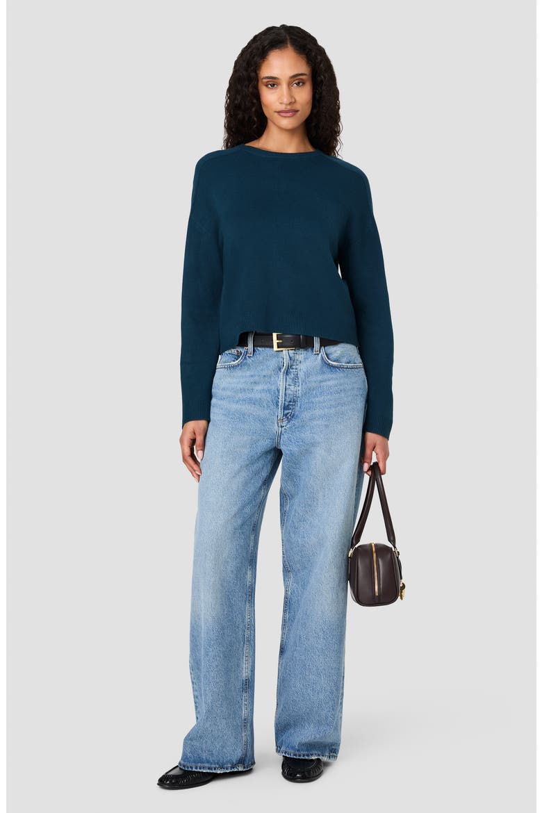Babysoft Oversize Crewneck Sweater, Alternate, color, DEEP TEAL