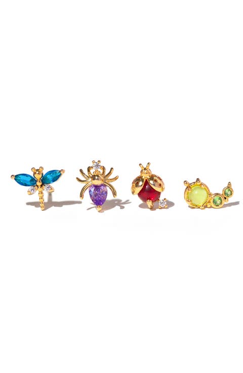 Bug Me Set of 4 Assorted Single Stud Earrings