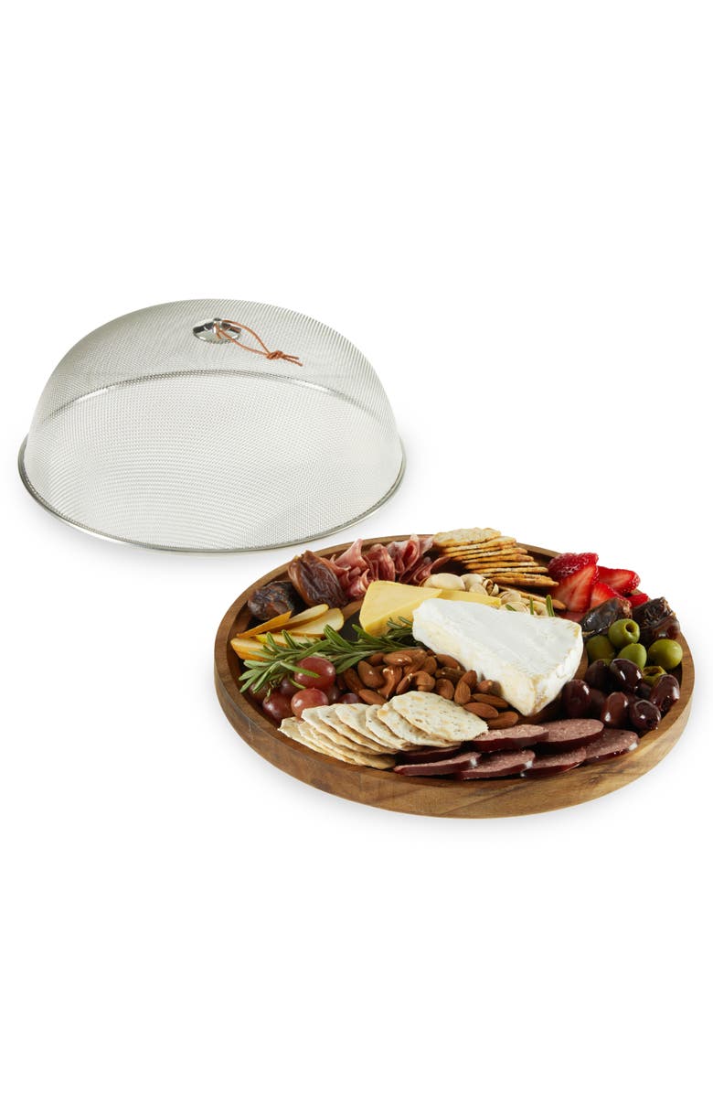 TWINE Modern Manor Cheese Board with Dome, Main, color, Brown