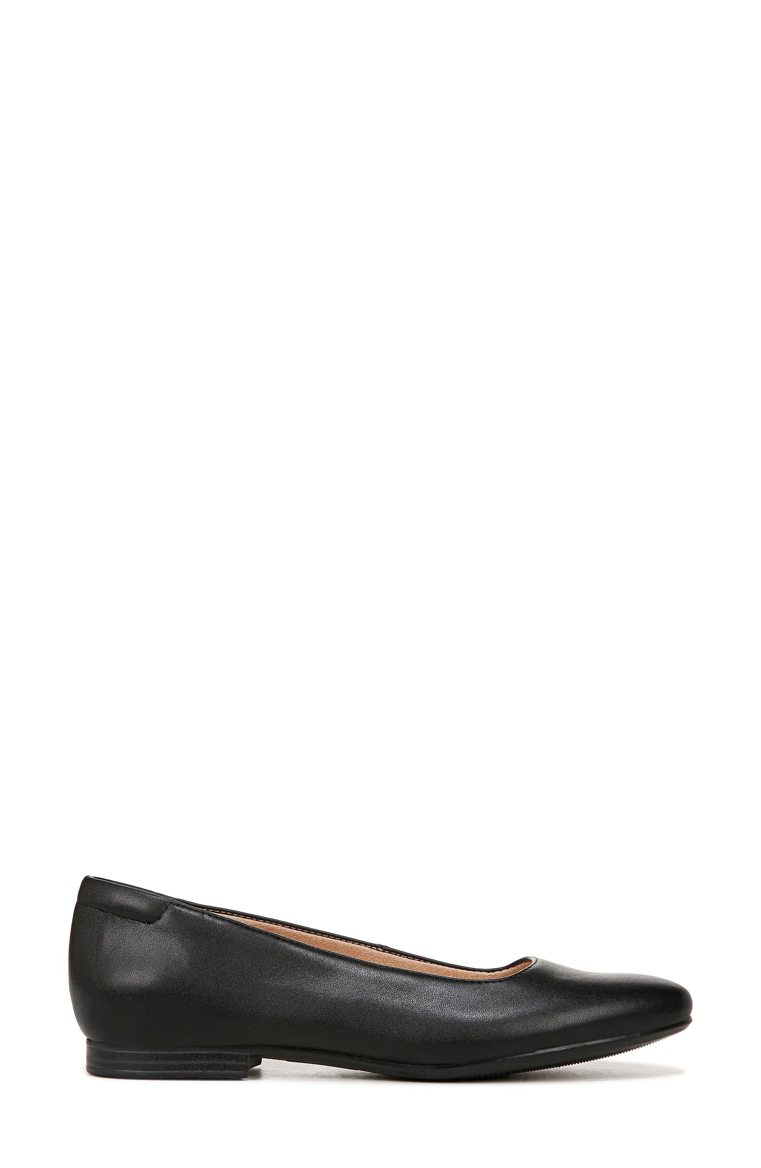 Naturalizer Kari Ballet Flat, Alternate, color, Black Faux Leather
