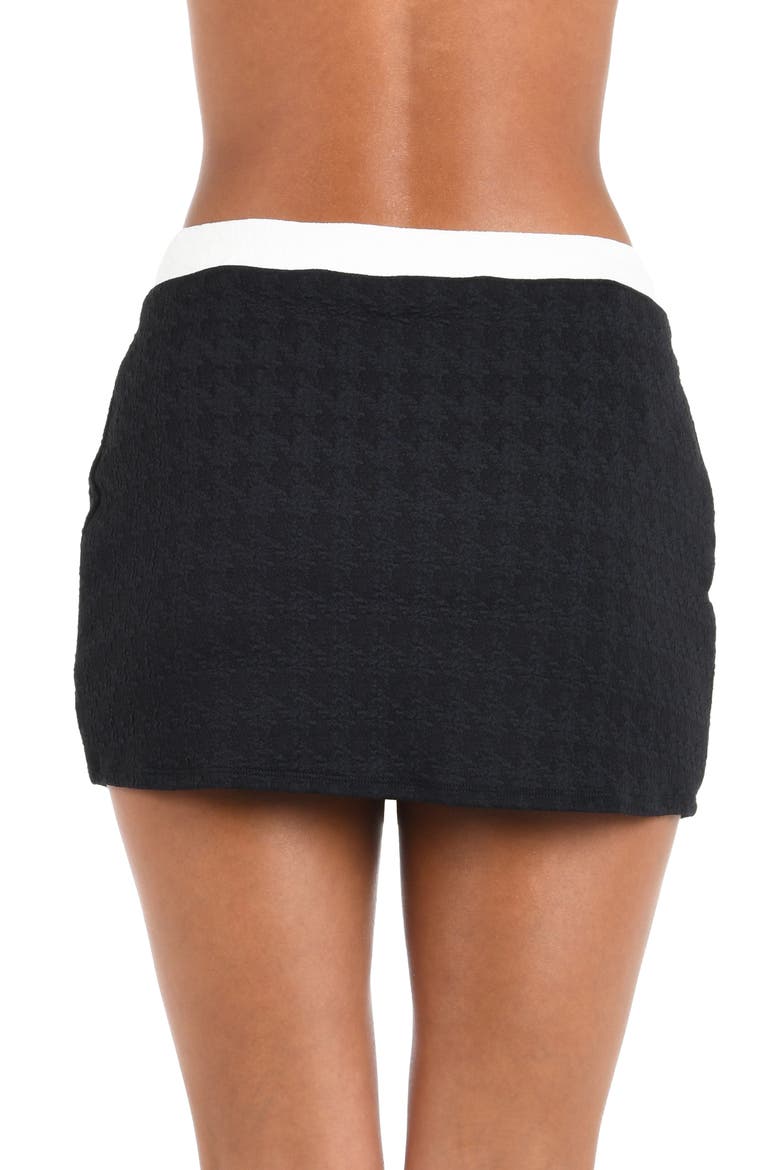 Coco Colorblock High Waist Cover-Up Skirt, Alternate, color, BLACK