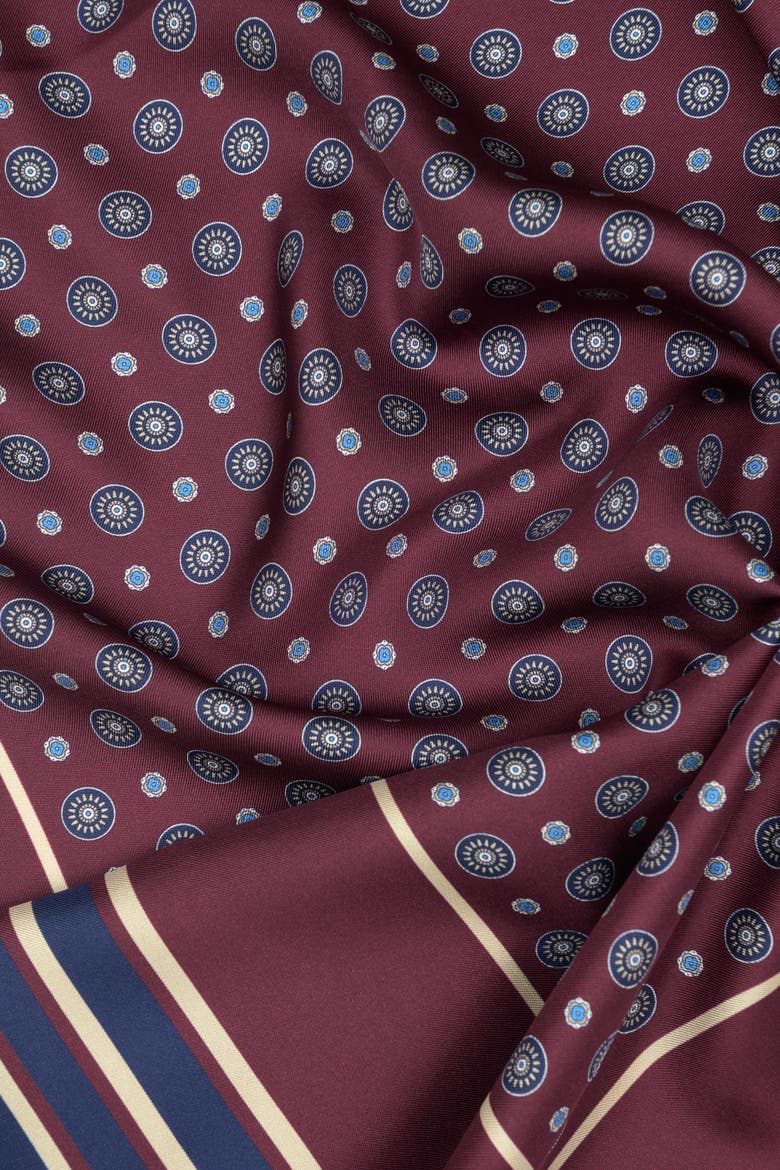 Aldo - Silk Neckerchief for Men, Alternate, color, Burgundy