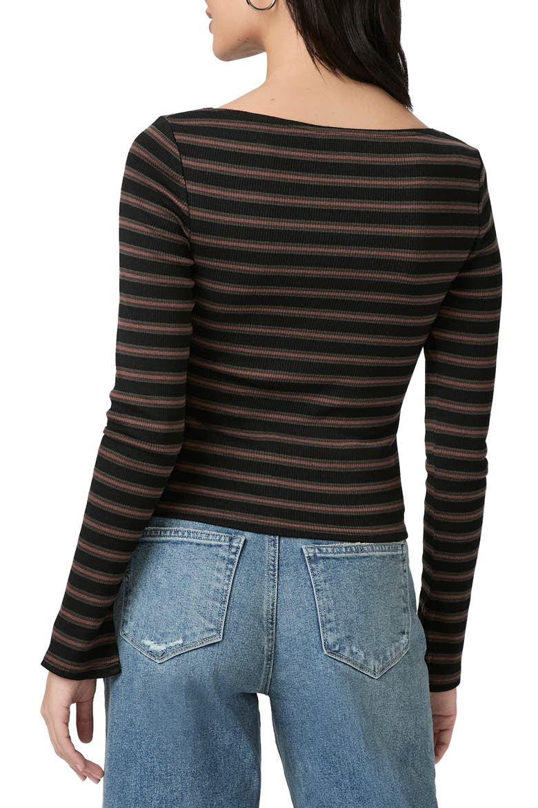 Lucina Stripe Long Sleeve Top, Alternate, color, BLACK MULTI