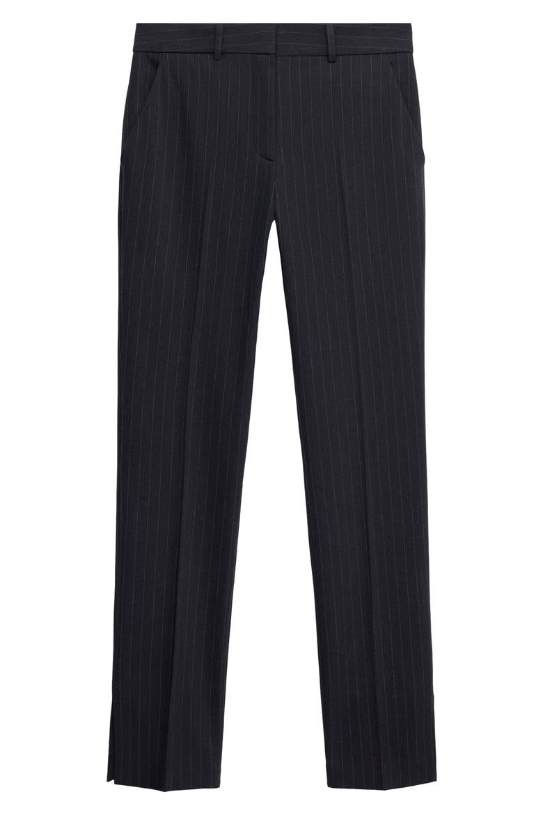 Pinstripe Suit Trousers, Alternate, color, NAVY