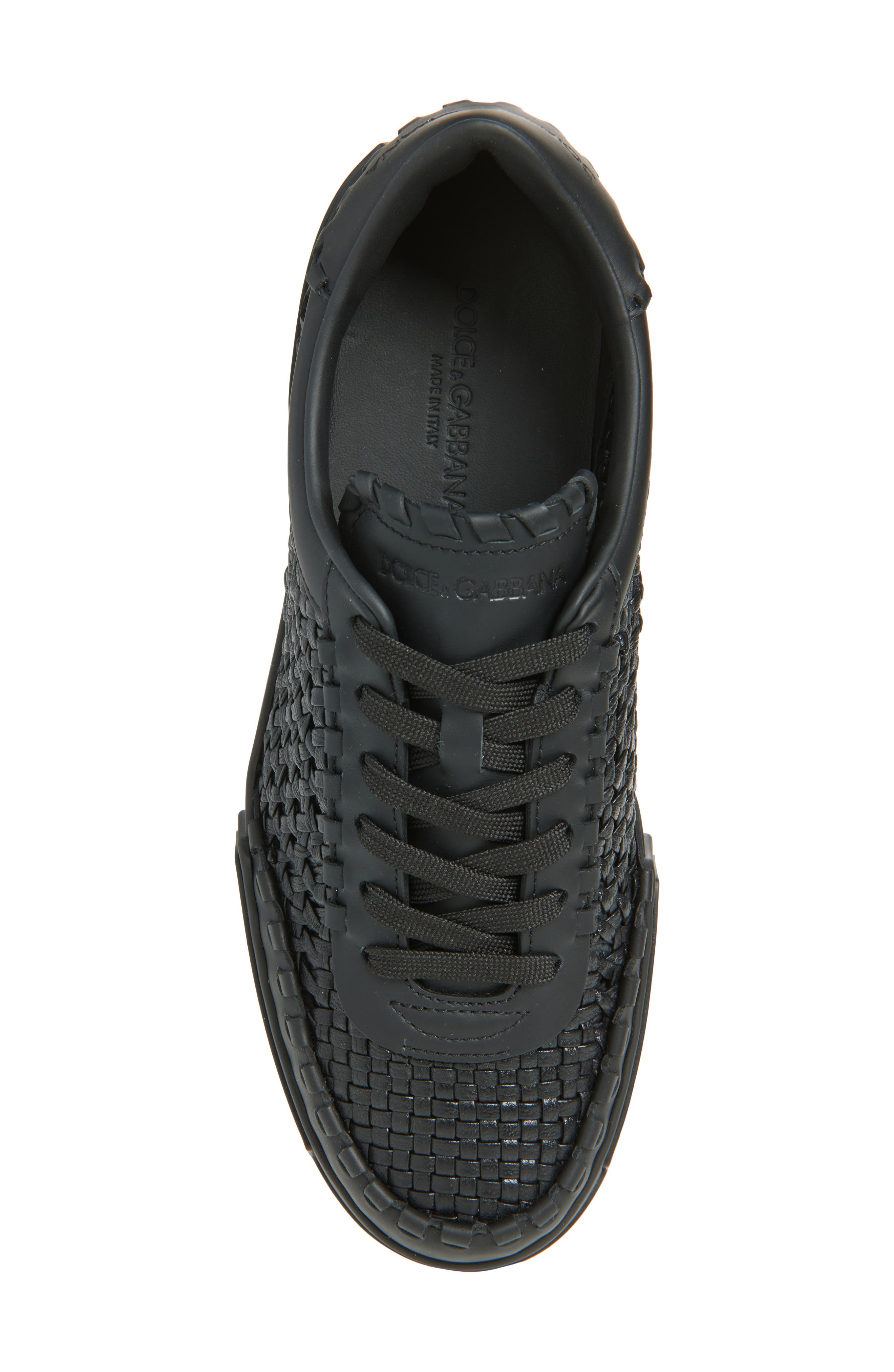 Dolce&Gabbana Portofino Yacht Sneaker, Alternate, color, 8T763 Nero/ Nero/ Nero