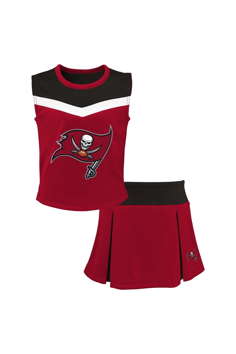 Girls Youth Red Tampa Bay Buccaneers Spirit Two-Piece Cheerleader Set, Main, color, Red