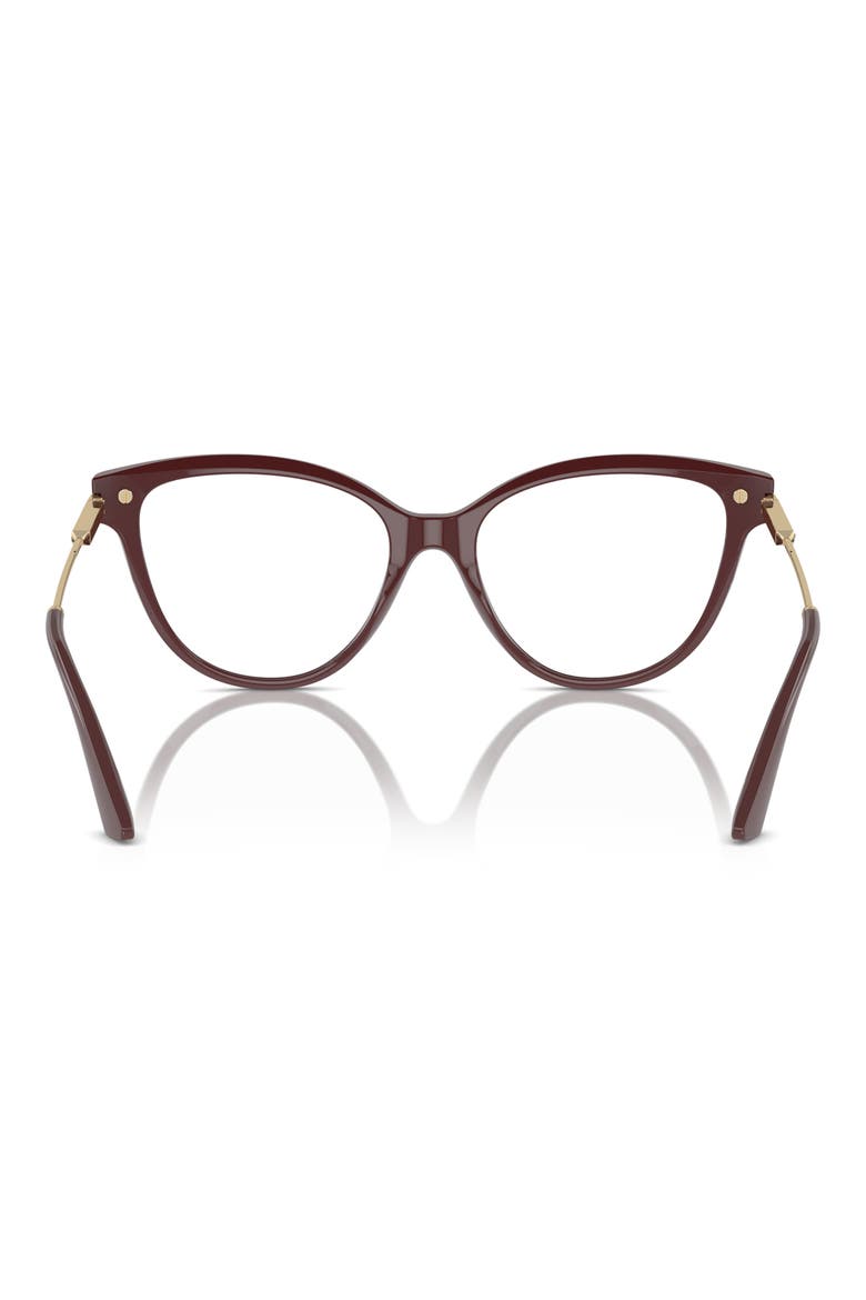 52mm Cat Eye Optical Glasses, Alternate, color, RED / DEMO LENS