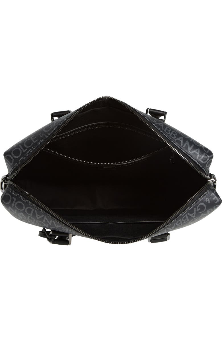 Dolce&Gabbana Logo Jacquard Briefcase, Alternate, color, Black/ Grey