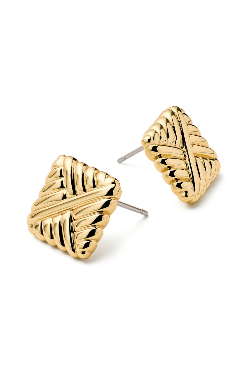 Ana Luisa Gold Stud Earrings - Maple, Alternate, color, Gold