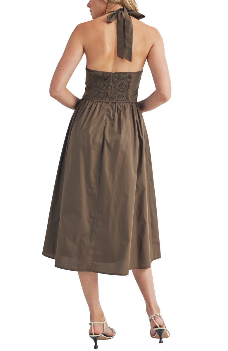 Lush Fit & Flare Halter Dress, Alternate, color, 