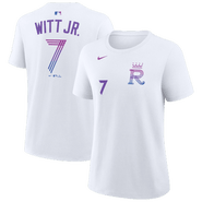 Nike Women's Nike Bobby Witt Jr. White Kansas City Royals 2026 City Connect Name & Number T-Shirt
