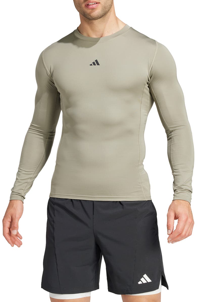 adidas Techfit AEROREADY Long Sleeve Training T-Shirt, Main, color, 