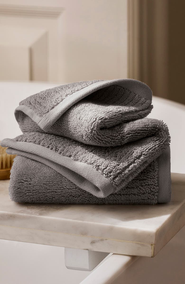 Boll & Branch Set of 2 Ultraplush Organic Cotton Washcloths, Alternate, color, Stone