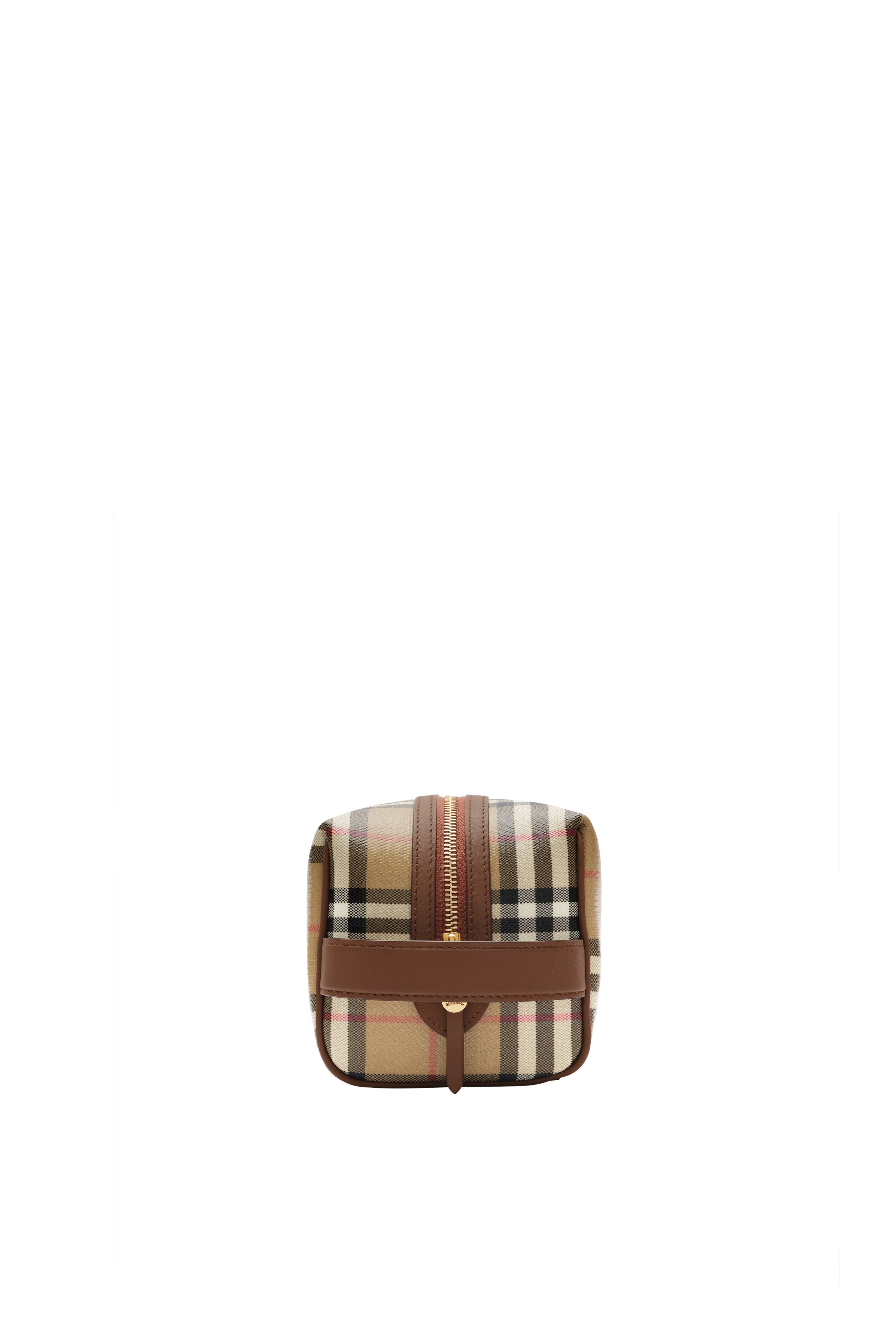 Check Travel Pouch, Alternate, color, Archive beige