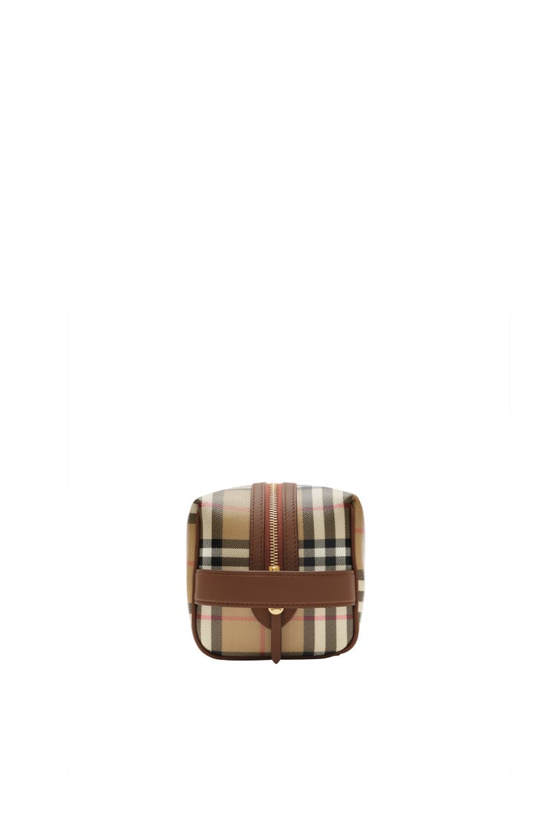 Check Travel Pouch, Alternate, color, Archive beige