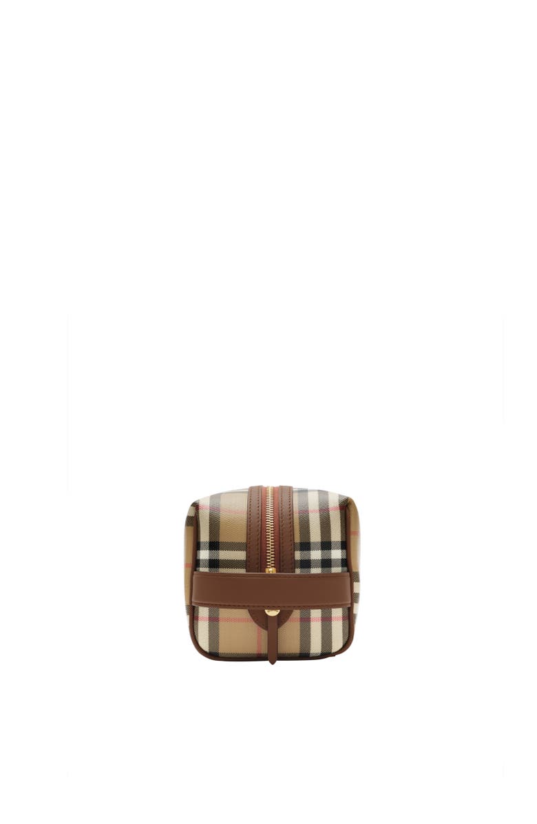 Burberry Check Travel Pouch, Alternate, color, Archive Beige