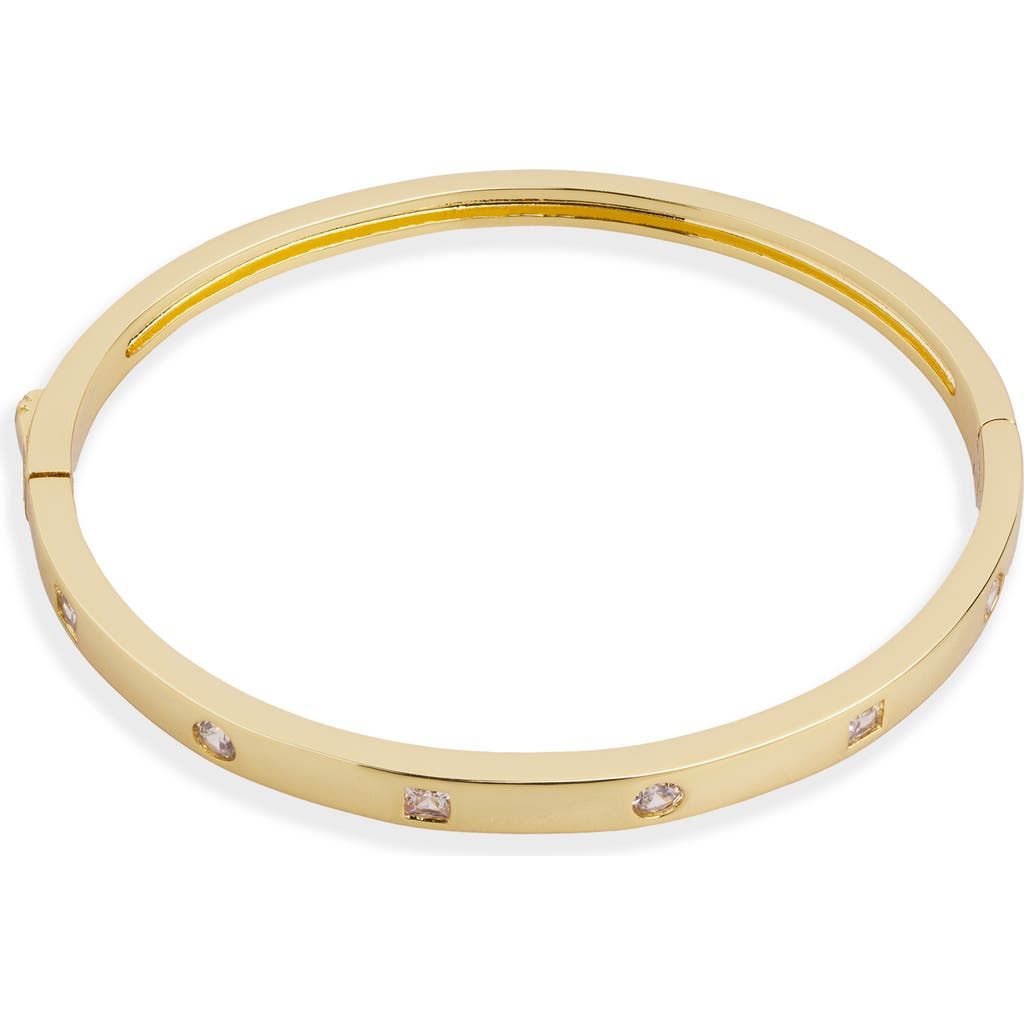 Argento Vivo Crystal Hingle Bangle In Gold