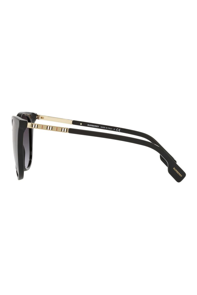 55mm Cat Eye Sunglasses, Alternate, color, BLACK/ GREY GRADIENT