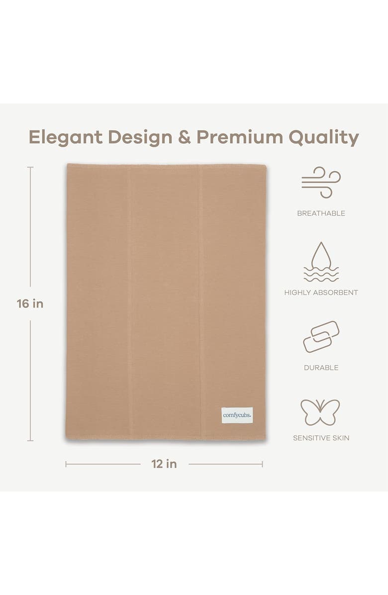 Comfy Cubs Cotton Burp Cloths - Pack of 10, Alternate, color, Cedar