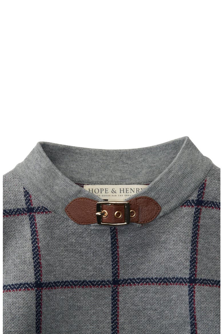Baby Girls' Cable Sweater Cape, Infant, Alternate, color, Gray Plaid