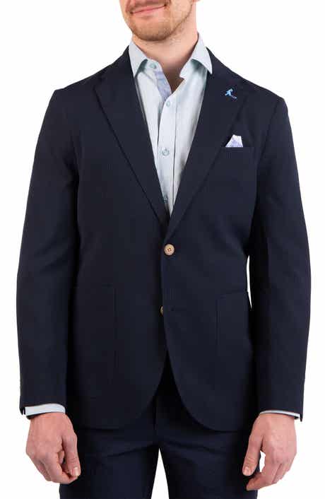 TailorByrd Textured Stripe Seersucker Sport Coat