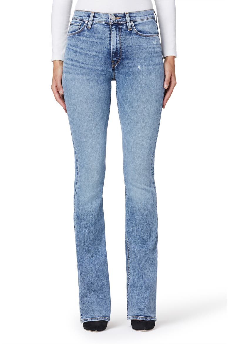 Barbara High Waist Distressed Bootcut Jeans, Main, color, PURE SHORES