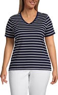 Lands' End Supima Cotton V-neck T-Shirt