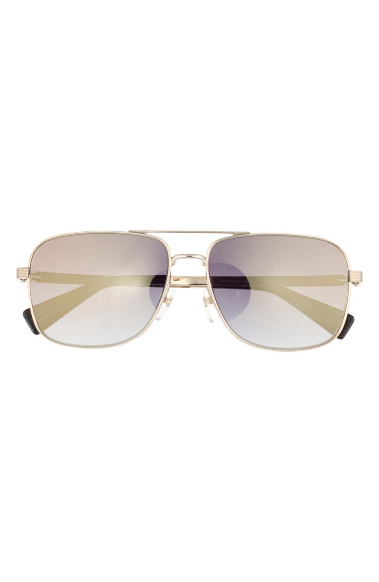 The Marc Jacobs 59mm Gradient Navigator Sunglasses, Main, color, Gold