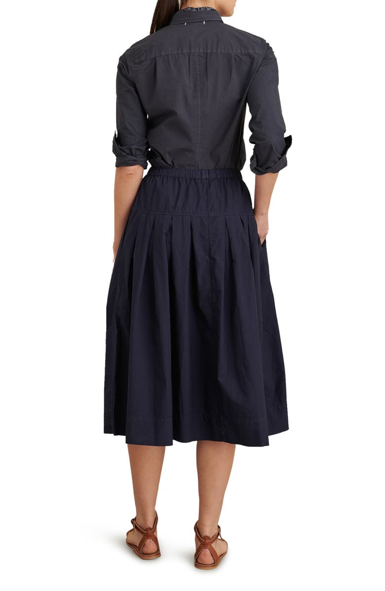 Alex Mill Paper Poplin Pull-On Midi Skirt, Alternate, color,