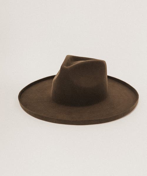 Two Roads Hat Co. Five Points Wide Brim Fedora Hat In Forest Green
