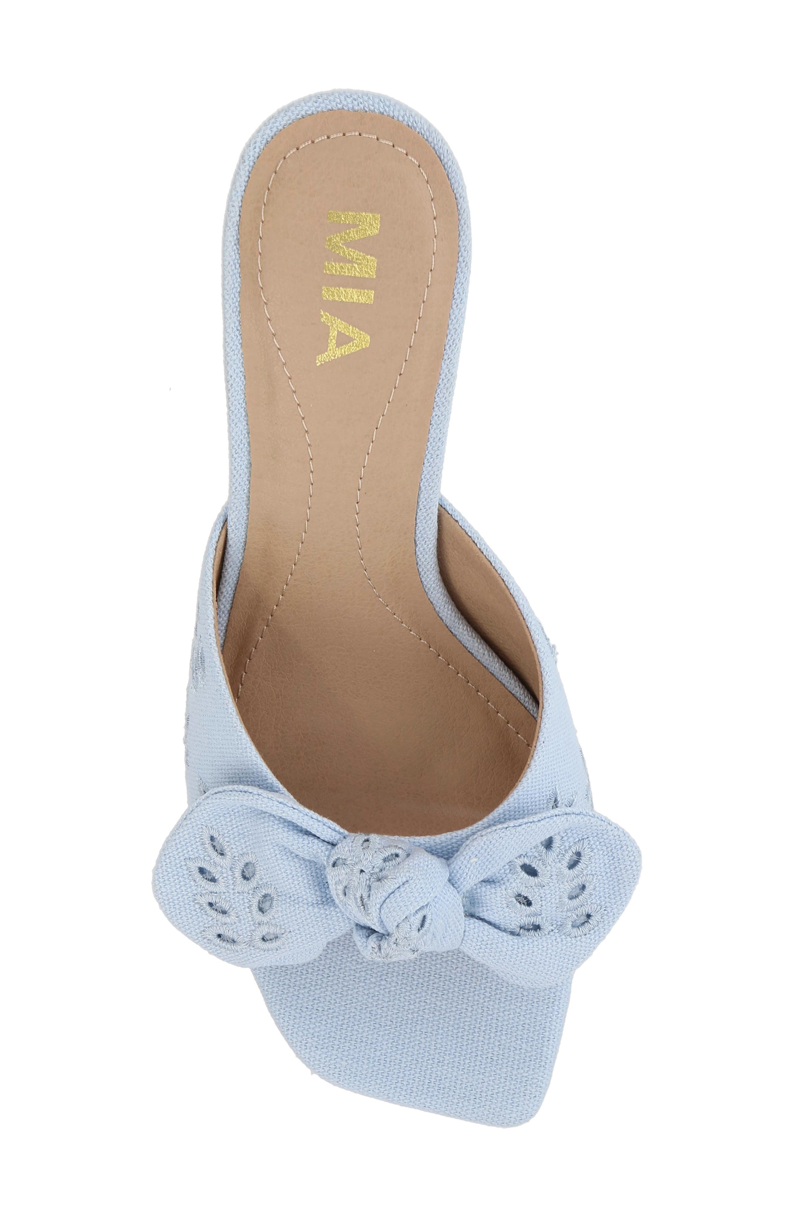 Elyzza Bow Slide Sandal, Alternate, color, BABY BLUE