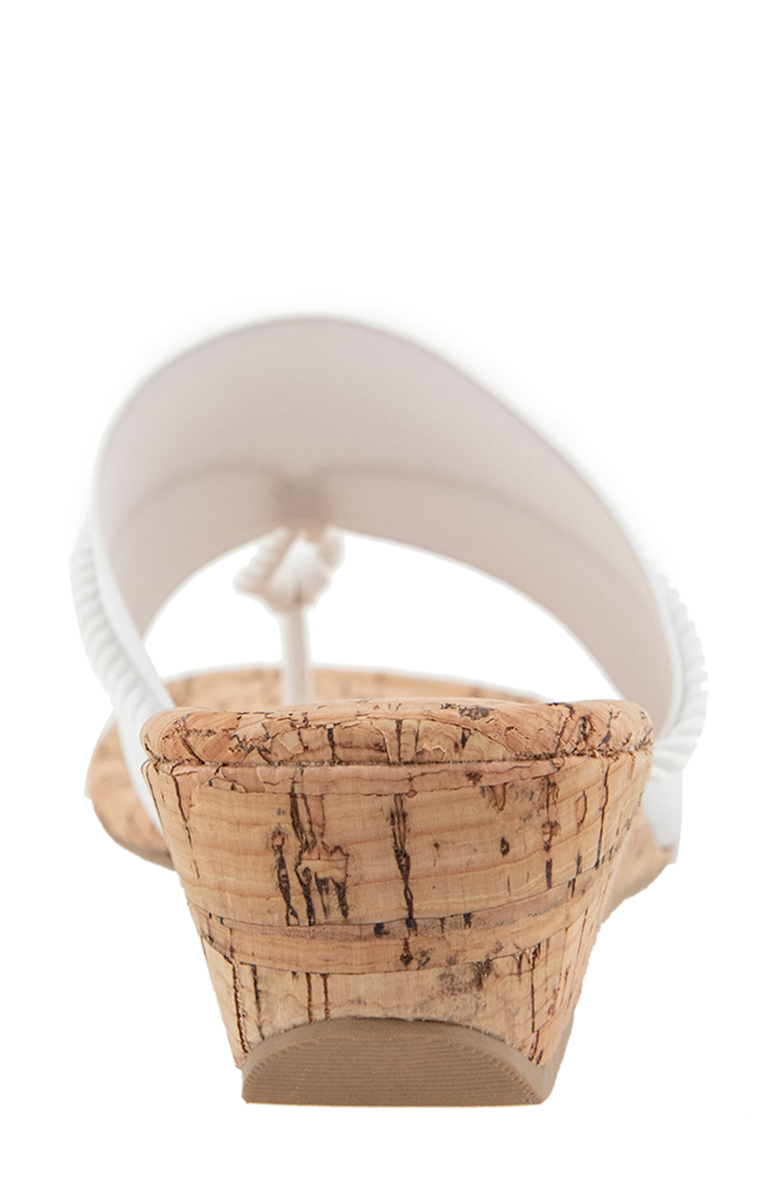 Kensie Deborah Wedge Sandal, Alternate, color, White