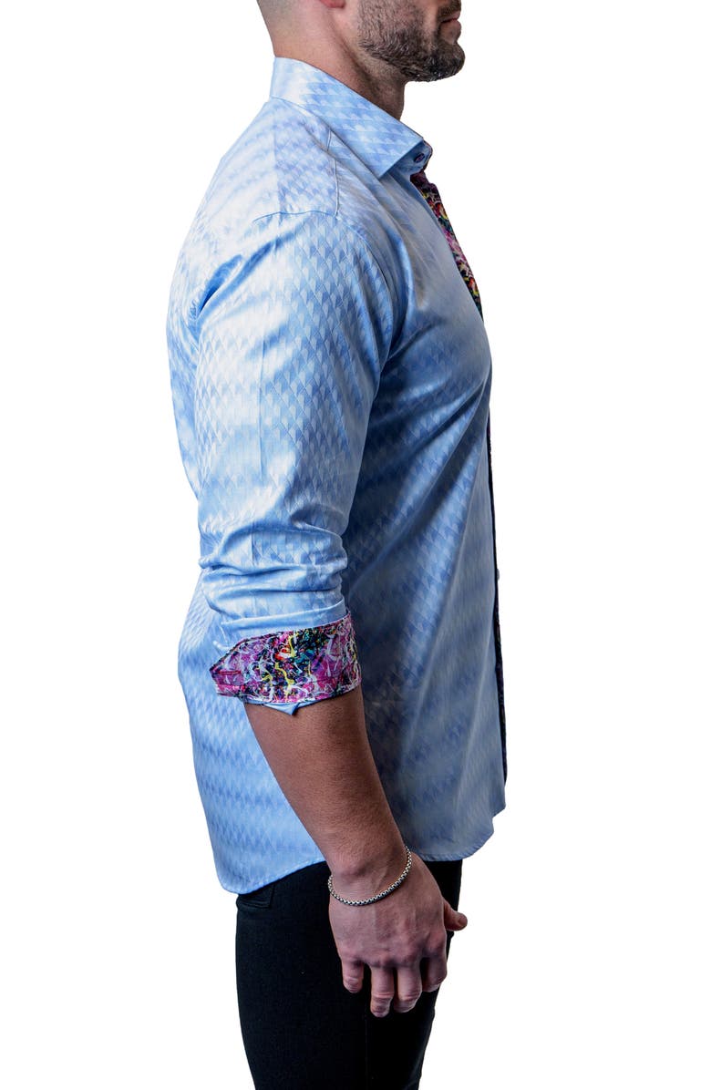Maceoo Fibonacci Diamonds Regular Fit Cotton Button-Up Shirt, Alternate, color, 