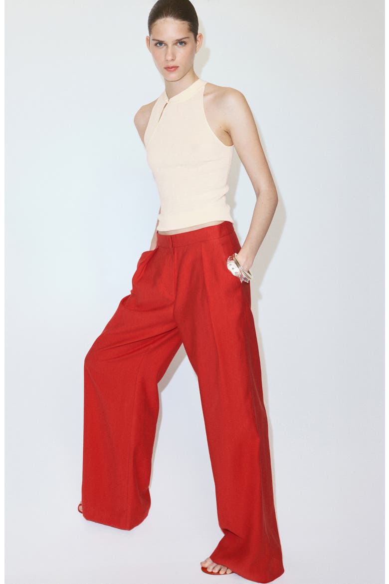 Halter Neck Knitted Top, Alternate, color, ECRU