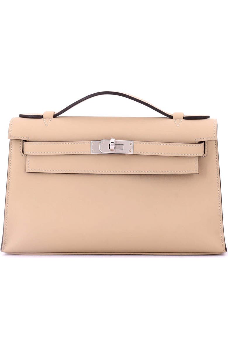 Pre-Owned Hermes Kelly Pochette Swift, Main, color, Trench