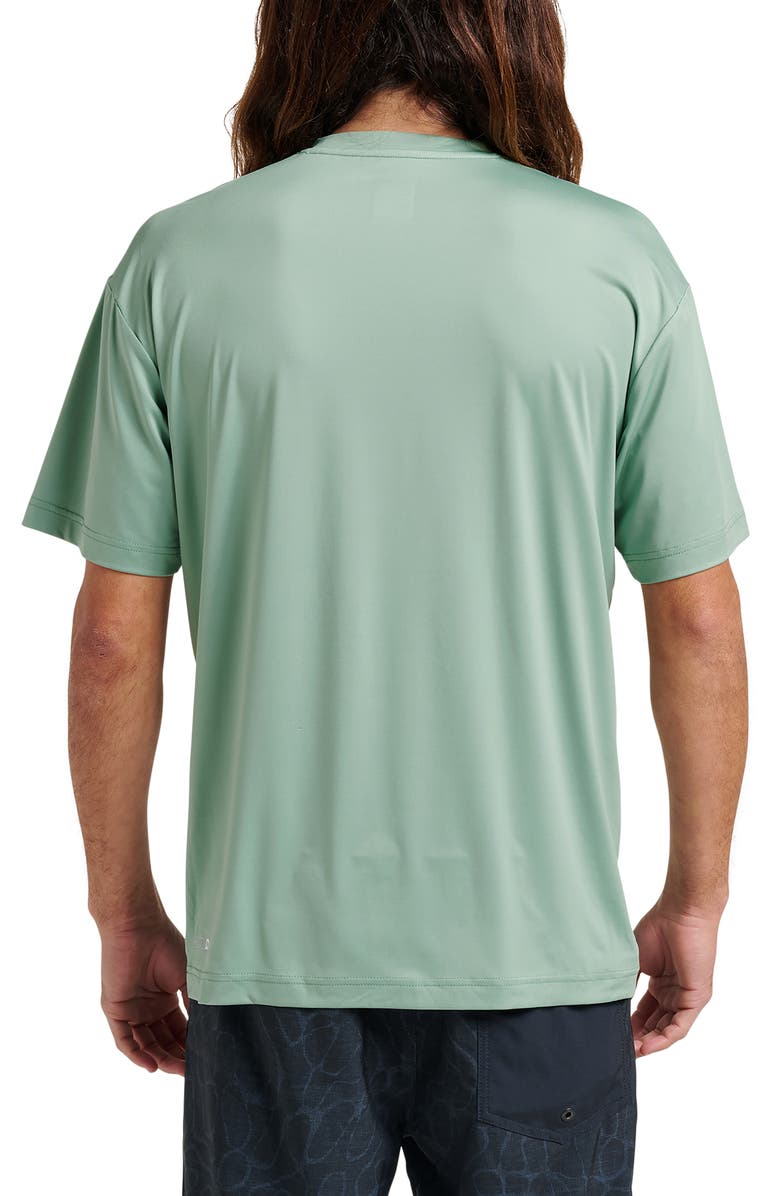 Quiksilver Everyday Surf Short Sleeve Rashguard, Alternate, color, Granite Green
