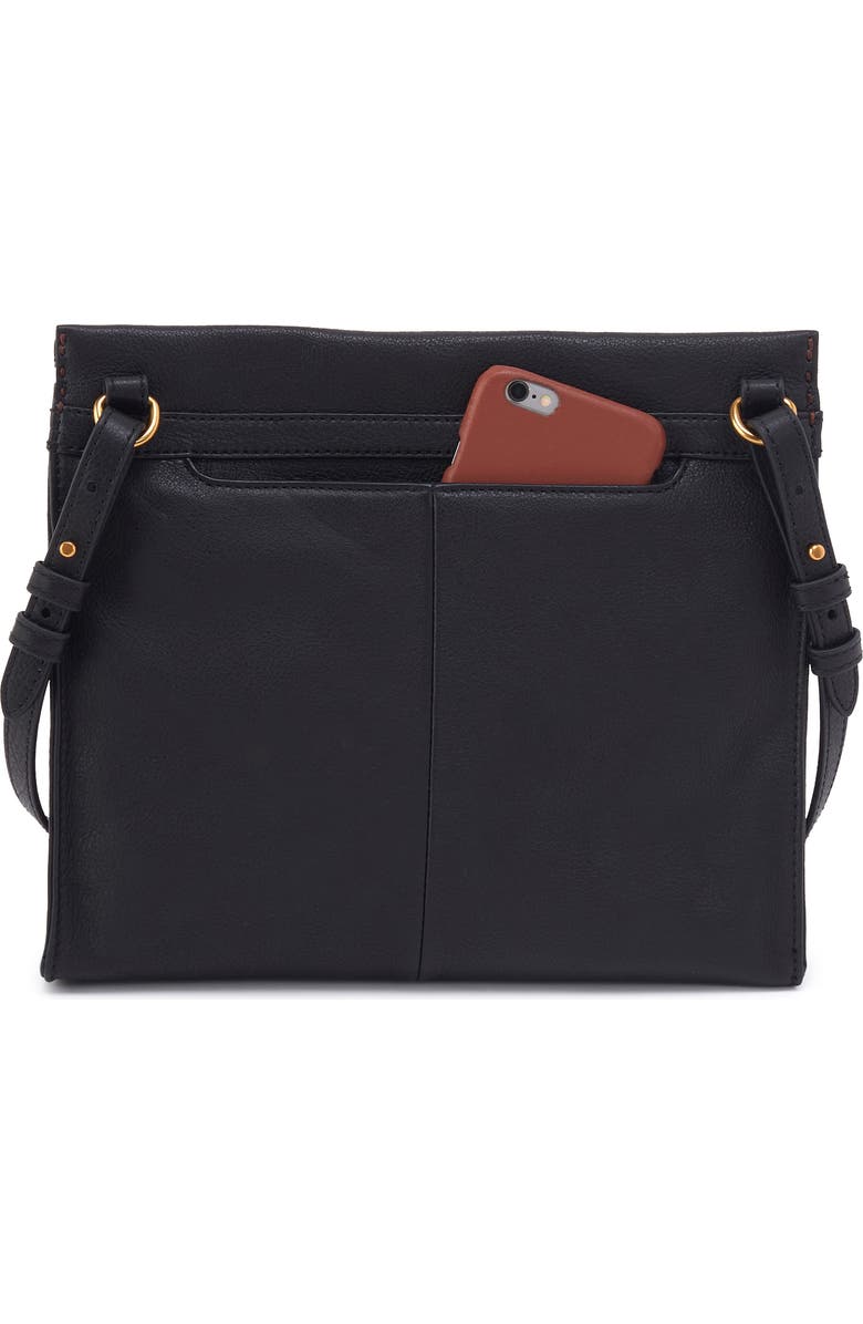 HOBO Medium Austin Leather Crossbody Bag, Alternate, color, Black