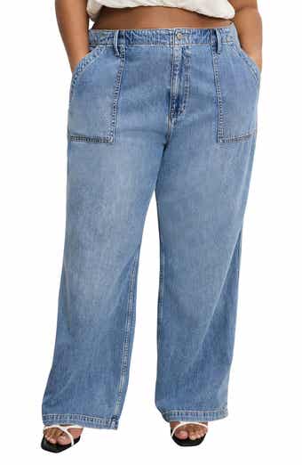 Good American Lite Drawstring Jeans