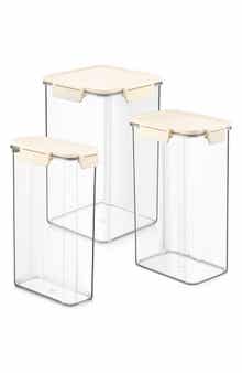 3-Pack Snap Lid Airtight Food Storage Container Set