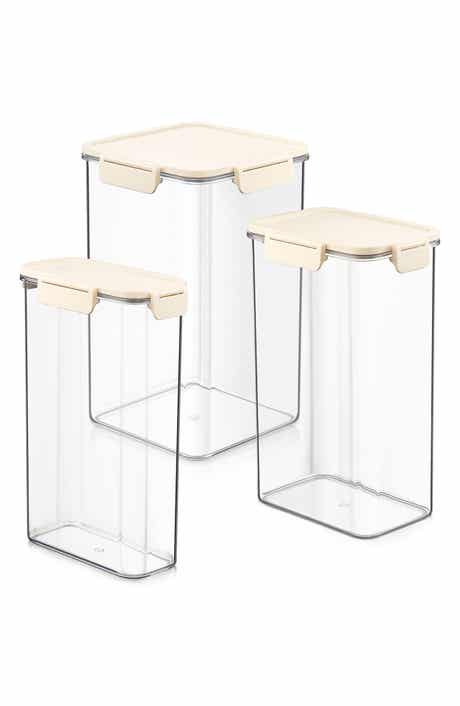 3-Pack Snap Lid Airtight Food Storage Container Set