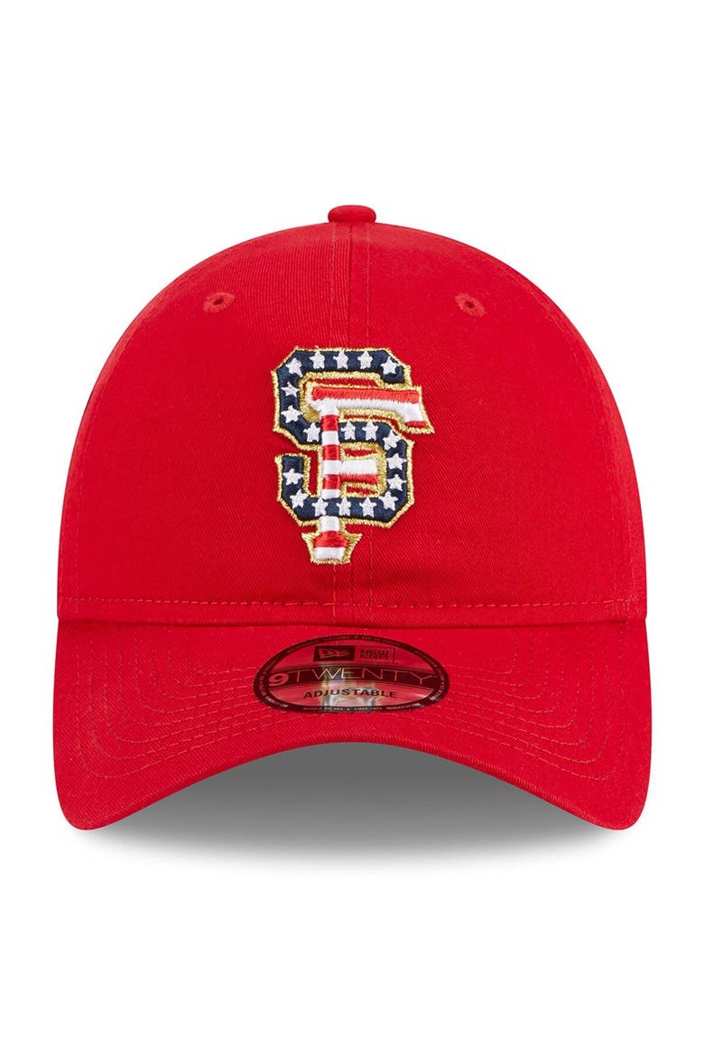 Men's New Era  Red San Francisco Giants 2023 Fourth of July 9TWENTY Adjustable Hat, Alternate, color, Red